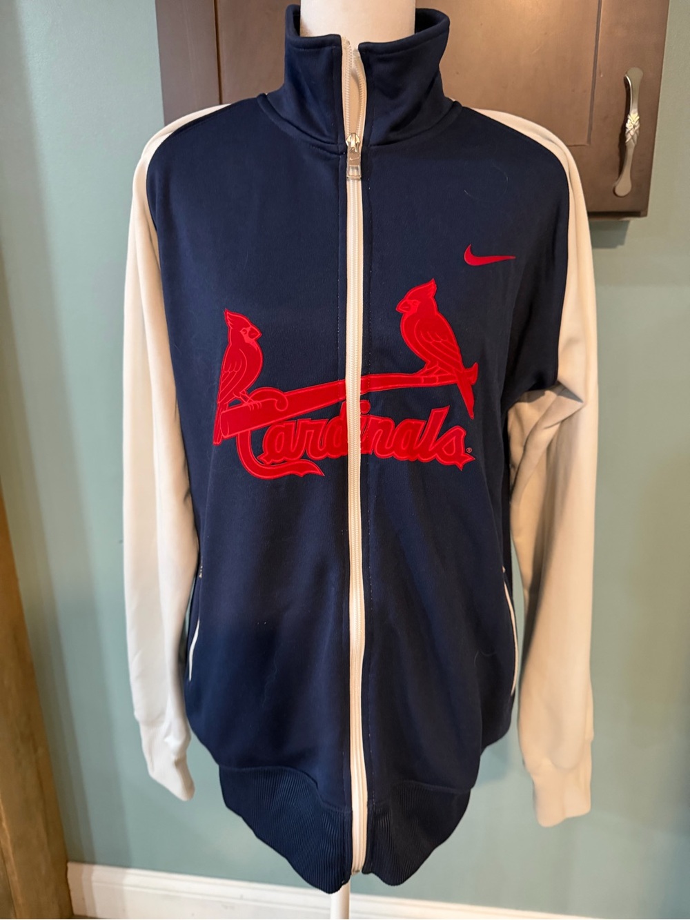 Nike Navy, Cream & Red Cardinals Full‑Zip Track Jacket